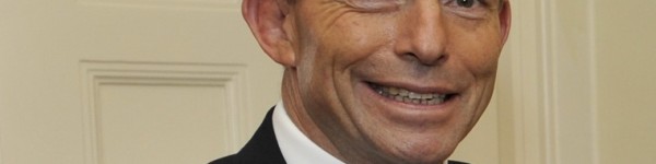 Tony Abbott smiling